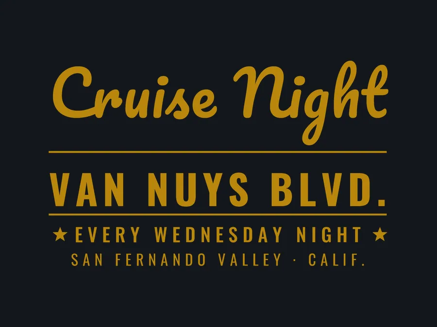Cruise Night & the Raceway artwork from the Nostalgic San Fernando Valley collection